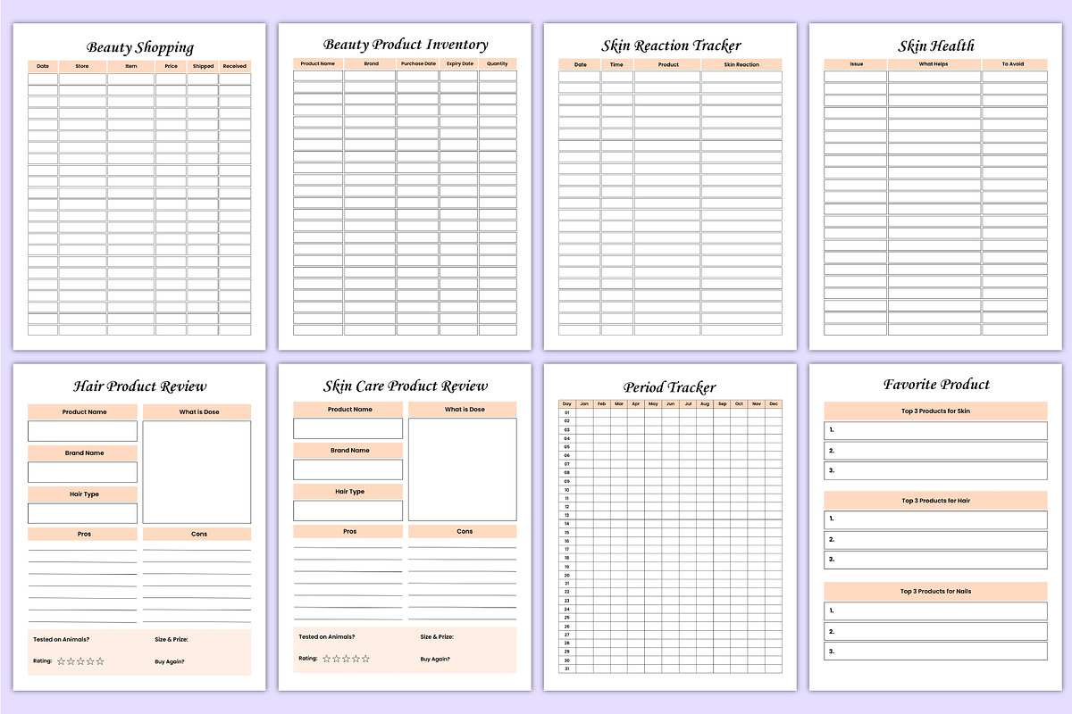 2026 Skin Care Routine Canva Kdp, a Stationery Template by Mustafiz (Photo 4 of 5)