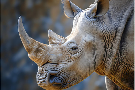 Intimidating African rhino head, an Animal Photo by Ylivdesign