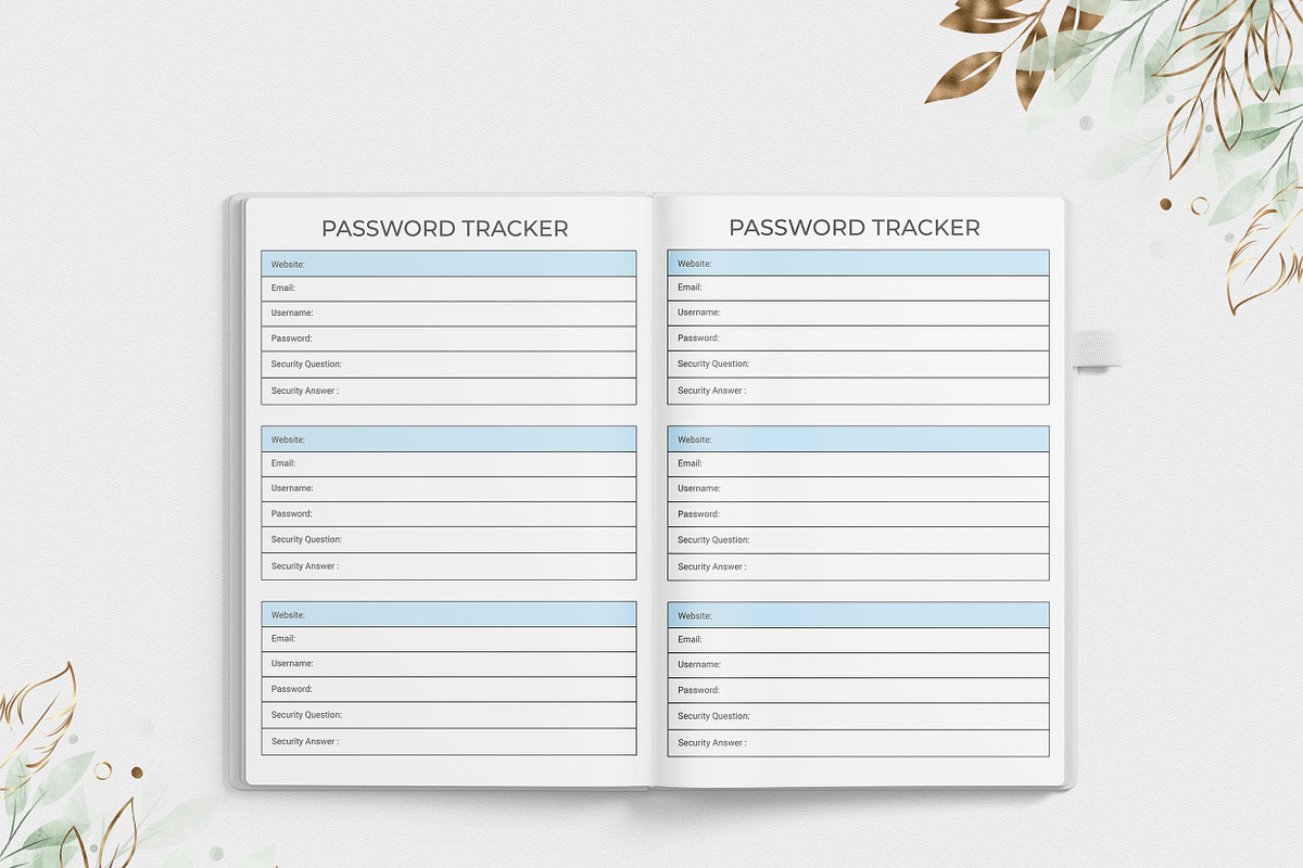 Password Logbook Kdp Interior, a Stationery Template by Graphic Template (Photo 8 of 11)