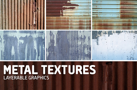 Metal Texture Overlays-Pack of 6