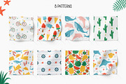 Summer vector clipart & pattern, a Seasonal Illustration by Valerie (Thumbnail 4 of 7)