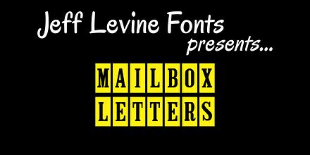 Mailbox Letters JNL, a Symbol Font by Jeff Levine Fonts
