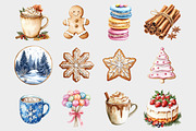 Watercolor Sweet Treats Clipart, a Seasonal Illustration by Design Market (Thumbnail 3 of 5)