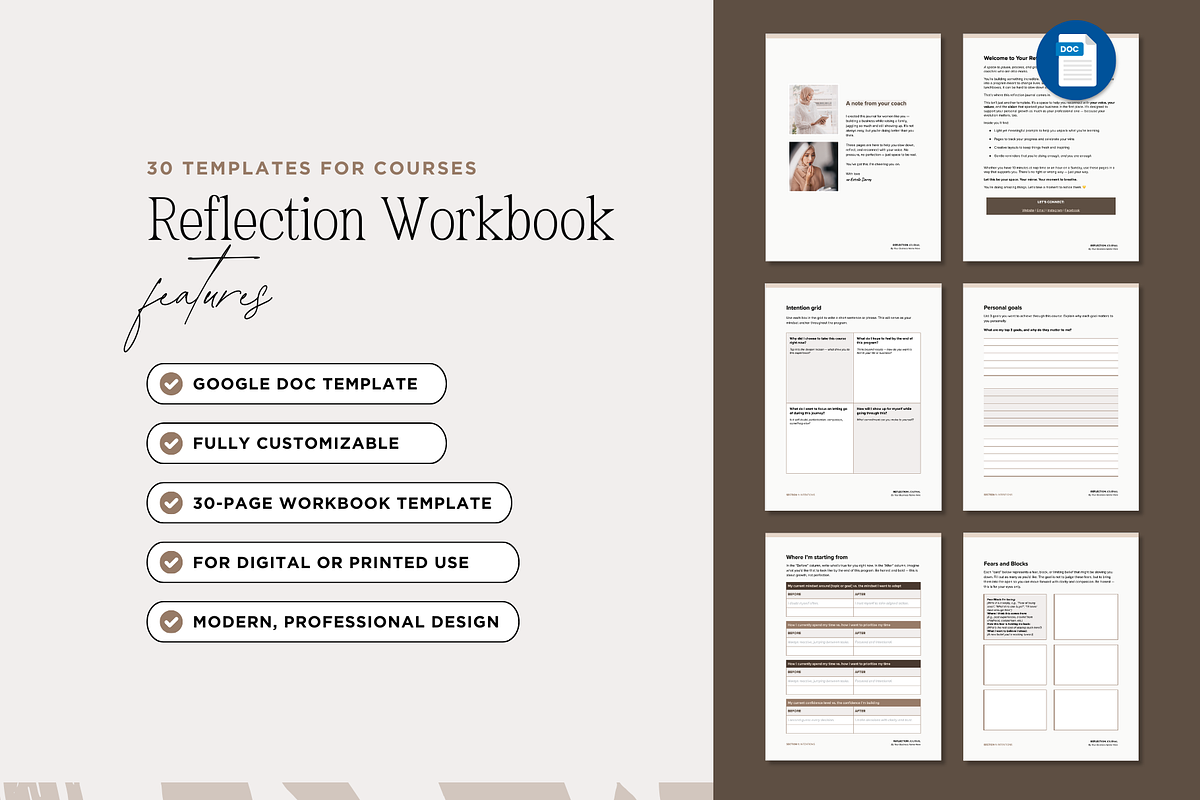 Fillable Reflection Journal Workbook, a Presentation Template by Our Polished Pages (Photo 6 of 20)
