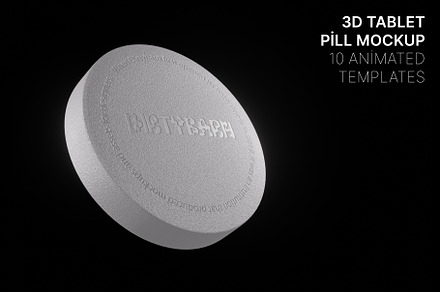 3D Tablet Pill Mockup, a Scene 3D Model by Dirtybarn