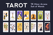 Suit of Wands tarot cards set, an Illustration by Good Studio (Thumbnail 1 of 6)