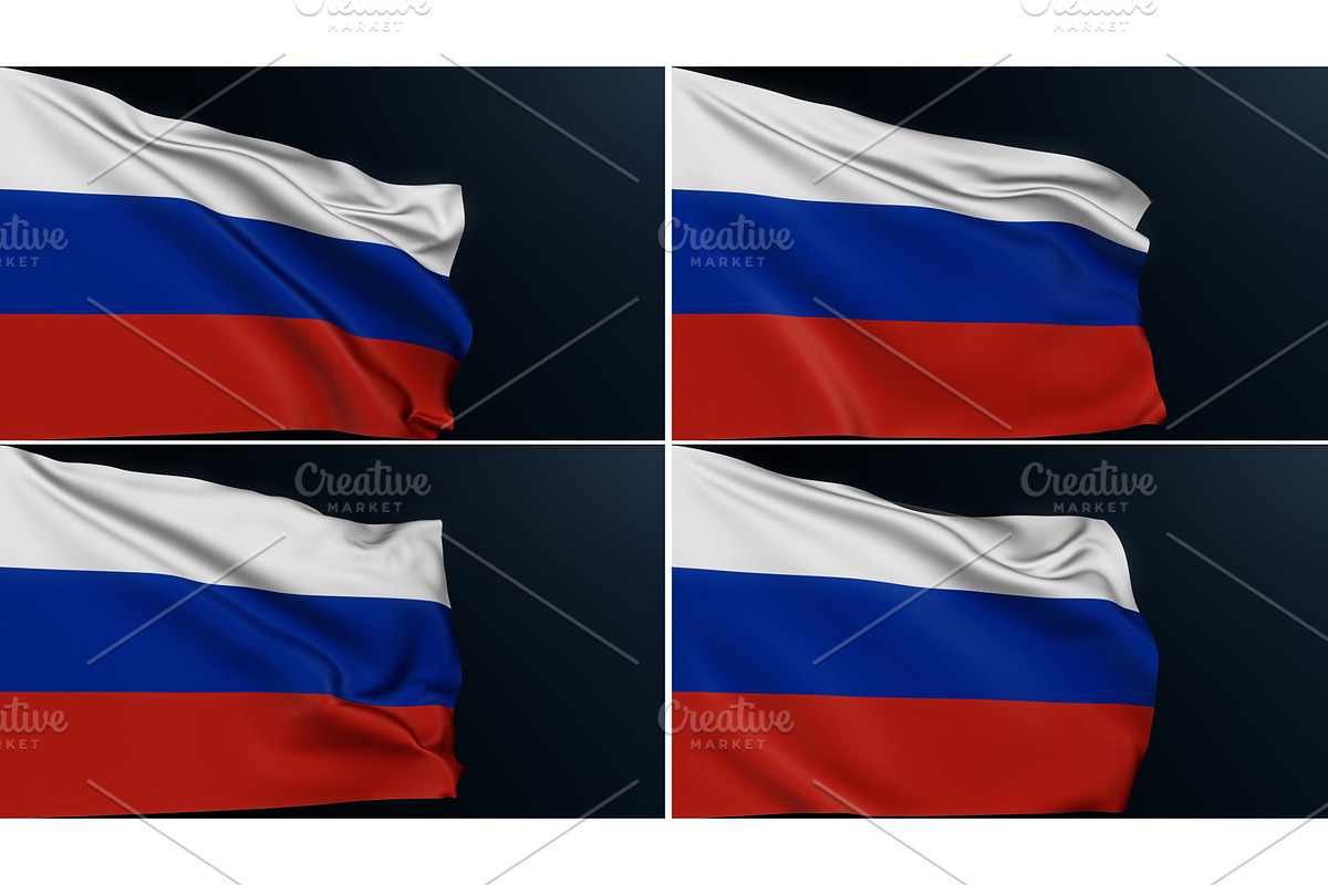 russia flag russian federation, a Textures & Material 3D Model by Photo Drive Studio