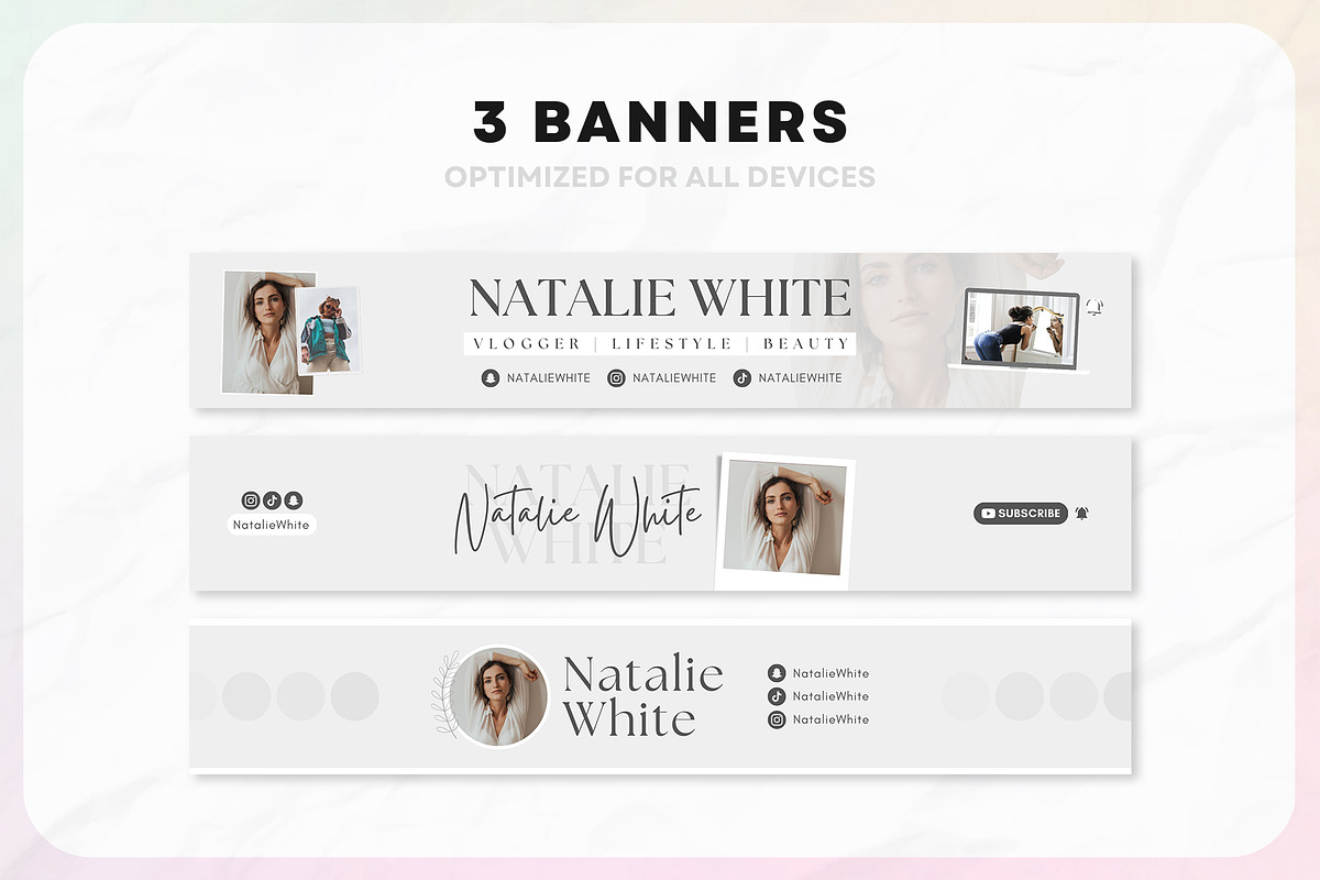 YouTube Branding Kit For Canva, a Social Media Template by OniriqveDesigns (Photo 3 of 10)