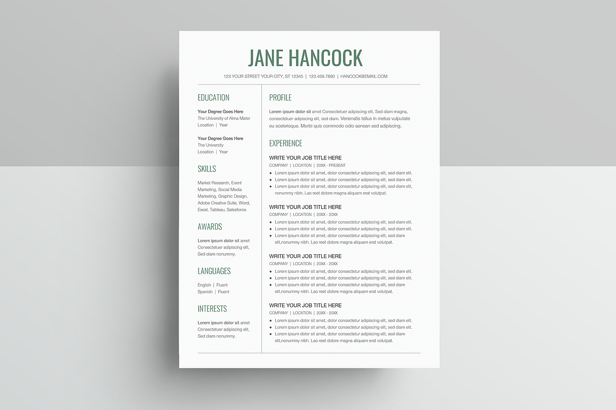 Google Docs Resume Template, a Resume Template by MioDocs (Photo 3 of 7)