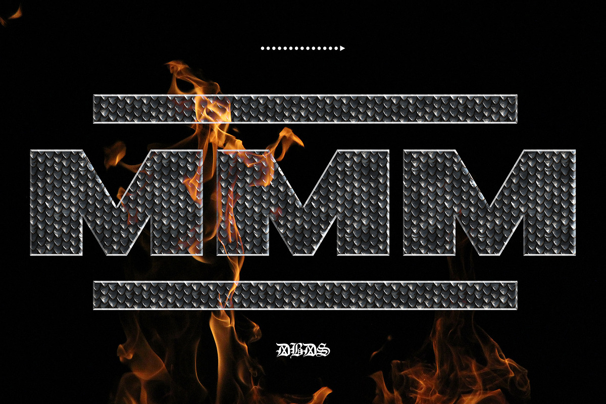 5x Metal Chrome Text Styles, a Layer Style Add-On by dbdslondon (Photo 5 of 10)