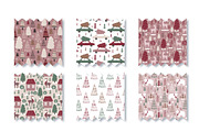 Green & Burgundy Christmas Patterns, a Pattern Graphic by DrawStudio1988 (Thumbnail 6 of 10)