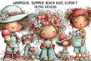 Whimsical Summer Beach Kids Clipart, an Illustration by Daily.Designs (Thumbnail 1 of 7)