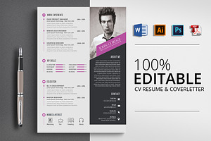 Word Format CV Resume Template