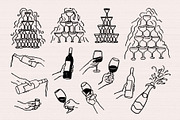 Whimsy Party hand-drawn vector, an Object Graphic by SunnyAfternoons (Thumbnail 17 of 26)