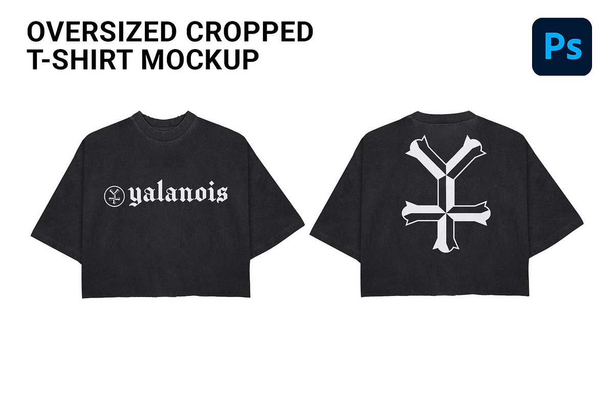 oversized cropped t-shirt mockup, a Shirt Mockup by yalanois (Photo 1 of 5)
