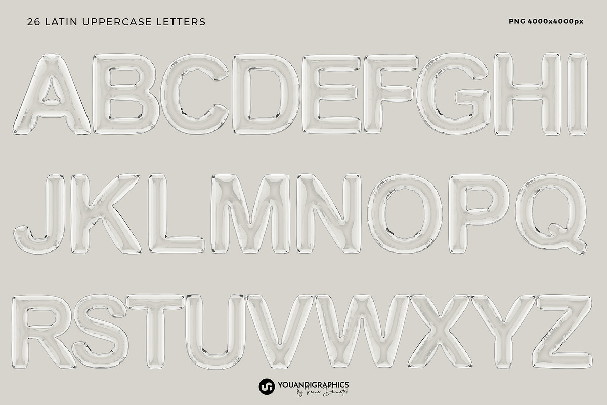 Airy 3D Lettering Set, a Graphic by Youandigraphics (Photo 10 of 13)