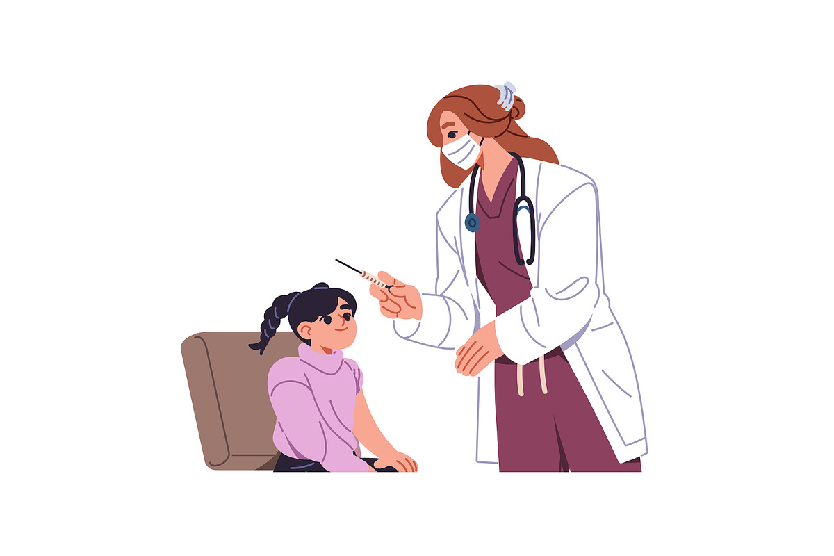 Vaccination of people set, a Healthcare Illustration by PaperTrident (Photo 6 of 8)