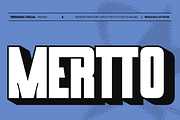 Mertto Modern - Bold Extrude Logo, a Sans Serif Font by Nirmana Visual (Thumbnail 1 of 17)