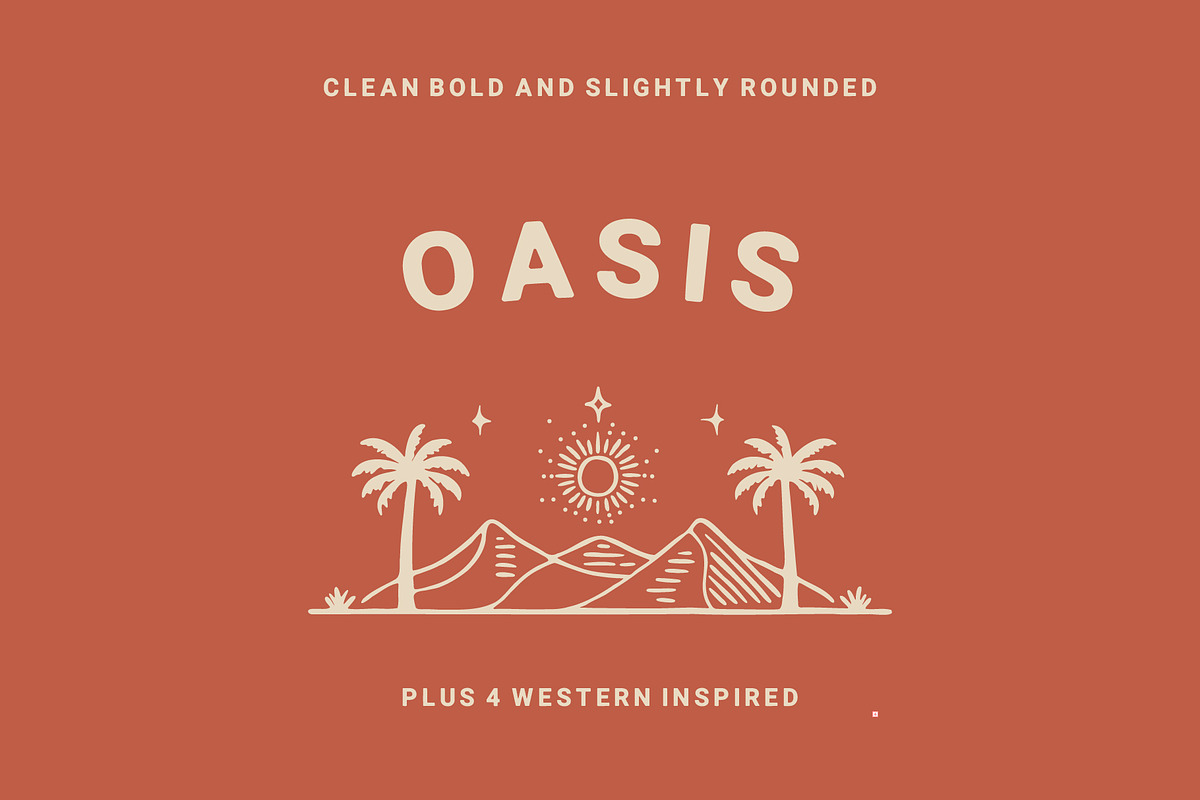 Oasis Font + Illustrations, a Sans Serif Font by CactusGroveBranding (Photo 1 of 4)