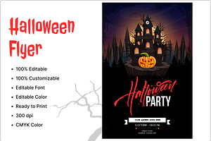 Halloween Party Invitation Flyer, a Flyer Template by DesignBox