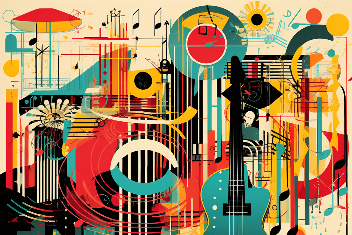 Digital Music Themed Background, a Background Graphic by Printable Treasure (Photo 4 of 4)