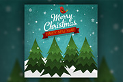 Vintage Christmas Typography Cards, an Illustration by ShinyPixel (Thumbnail 1 of 7)