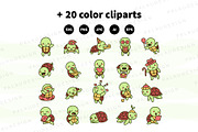 Sea Turtle Clipart Set, an Animal Illustration by Palau (Thumbnail 8 of 10)