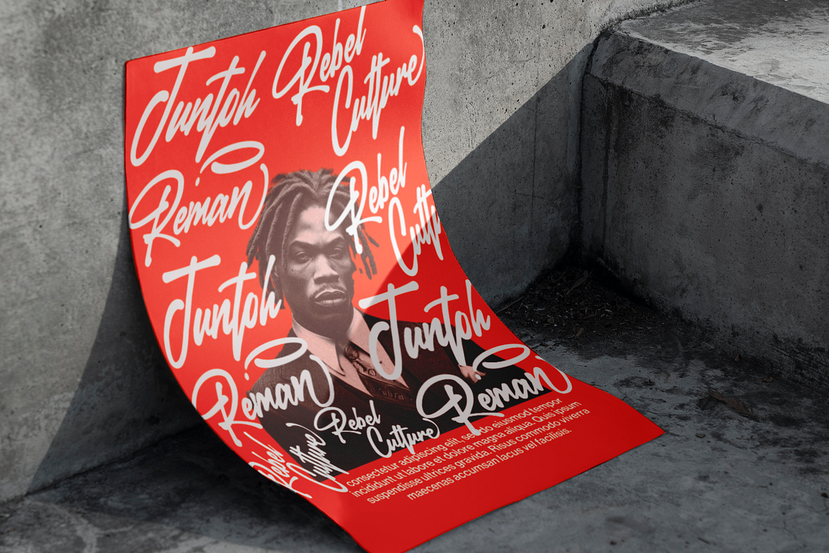 Velvetos Rebellion- Streetwear Font, a Script Font by Black Junst (Photo 6 of 14)