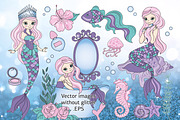 BEAUTIFUL MERMAID, a Decorative Illustration by FARAWAYKINGDOM (Thumbnail 4 of 5)