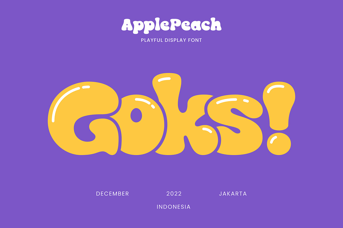 Apple Peach | Playful bubble Font, a Sans Serif Font by roomspace creative lab (Photo 11 of 14)