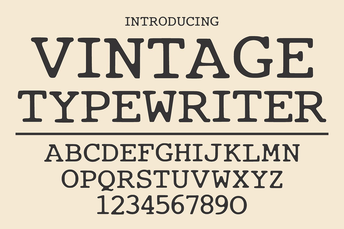 Vintage Typewriter, a Slab Serif Font by Fourteen Letter (Photo 1 of 4)