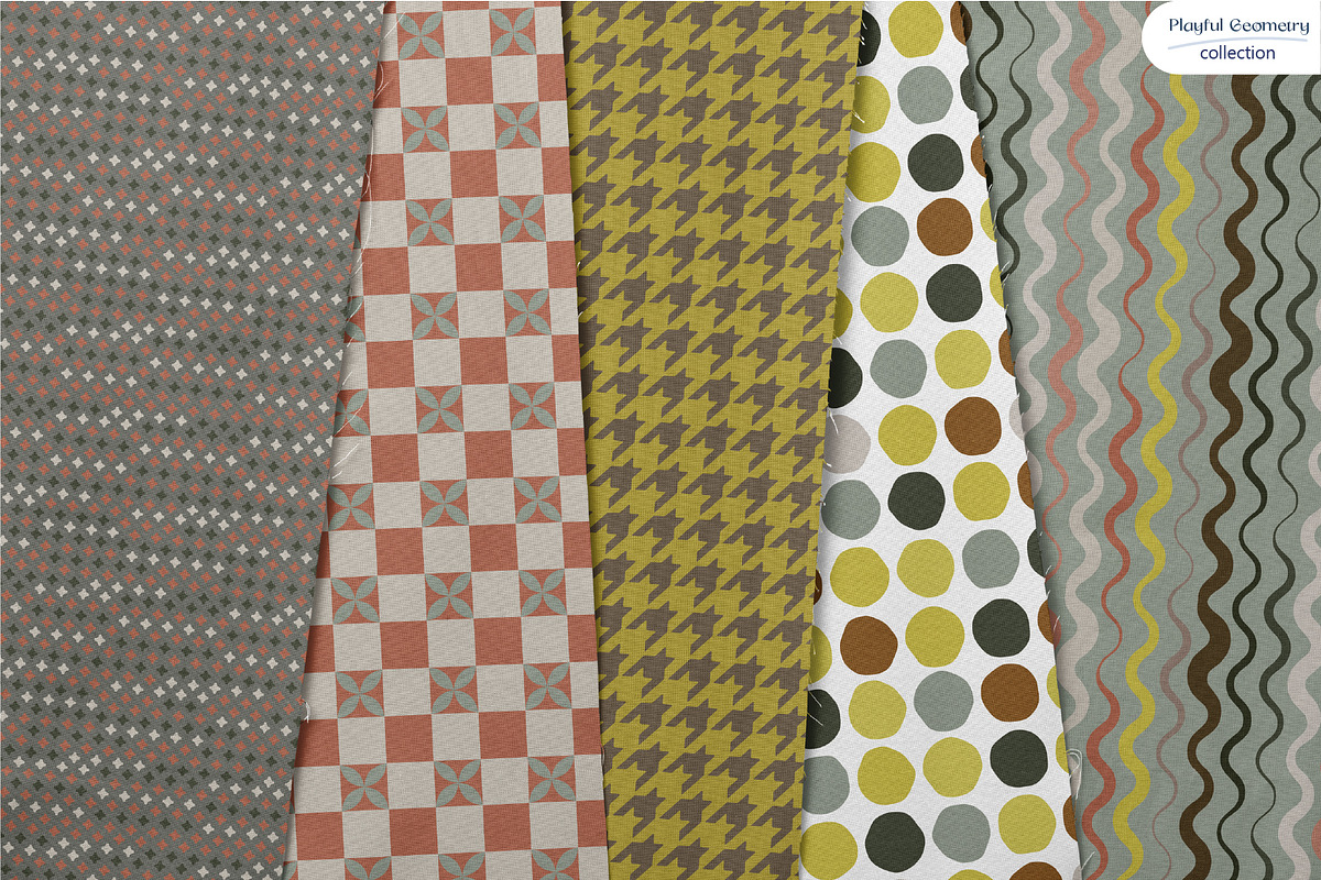 Playful Geometry - Pattern Bundle, a Pattern Graphic by InaCorart (Photo 8 of 17)