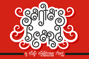 Santa's Beard Curly Christmas Font, a Font by Dancing with Ink (Thumbnail 1 of 30)
