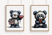 Valentine Panda Heart Box Clipart, an Illustration by Libby Wishes (Thumbnail 3 of 6)