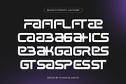 Reano - Futuristic Display Font, a Sans Serif Font by Flawless And Co (Thumbnail 9 of 10)