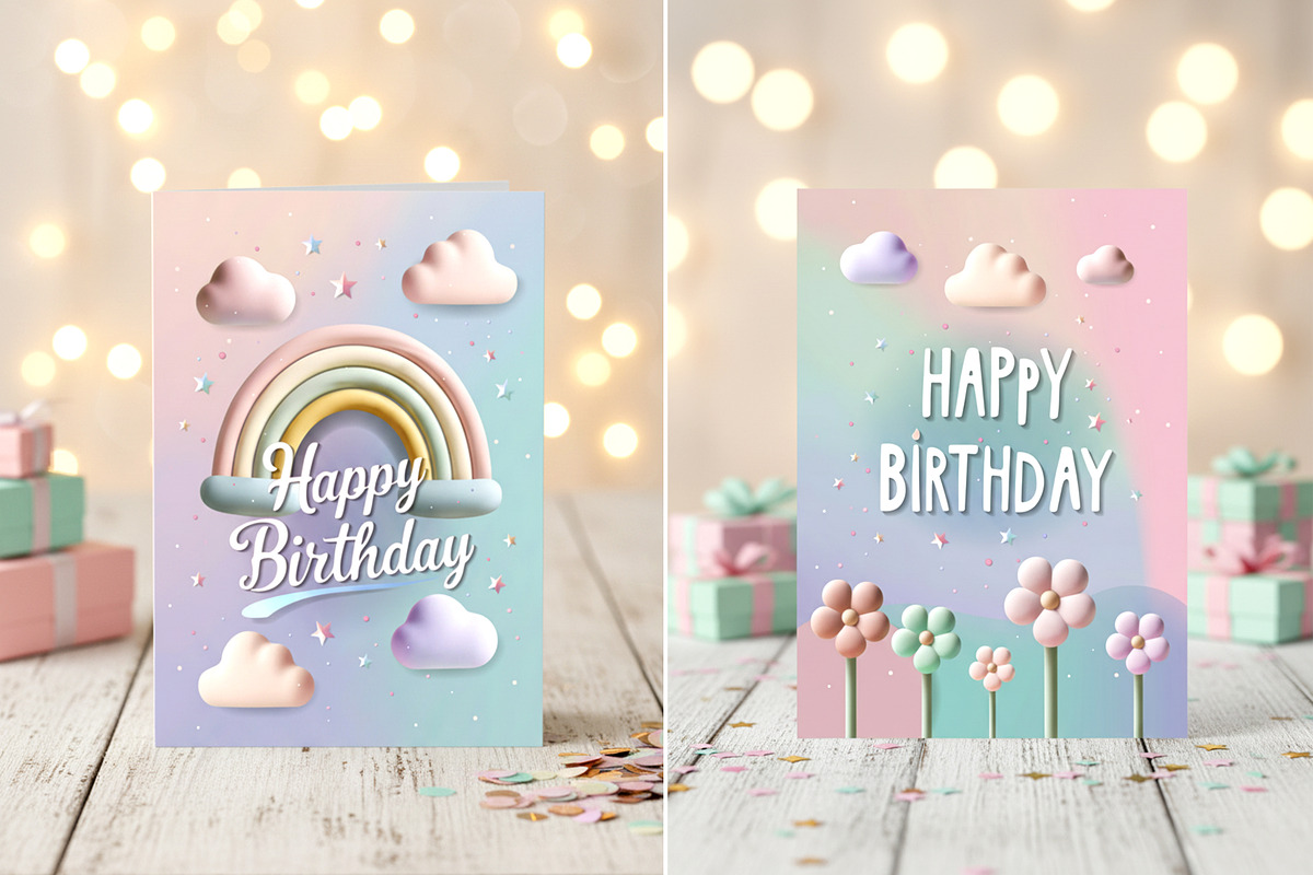 Birthday wish background template, a Graphic by Hanna's ArtLab (Photo 5 of 5)