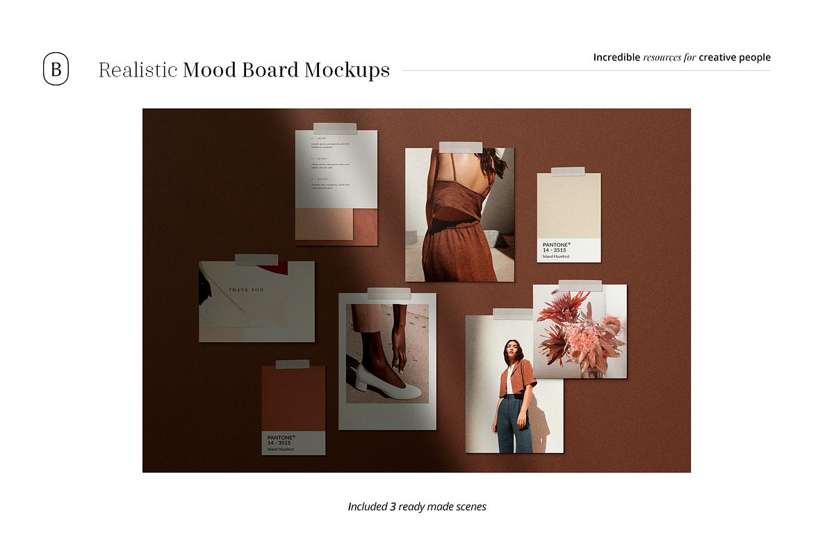 Realistic Mood Board Mockups, a Books & Magazine Mockup by William Hansen (Photo 7 of 9)