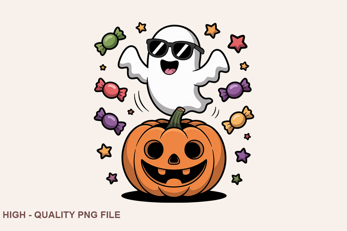 Cute Chubby Ghost Clipart Bundle, a Graphic by crative8112 (Photo 7 of 7)