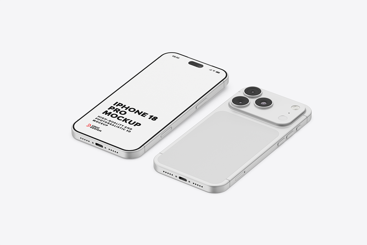 iPhone 18 Pro Mockup, an iPhone Mockup by UnicDesign (Photo 13 of 13)