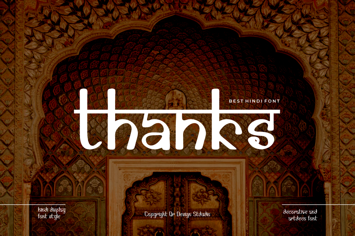 Shighar - Artdeco & Hindi Font, a Sans Serif Font by QR Design Studio (Photo 6 of 6)