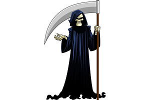 Grim Reaper Skeleton Character