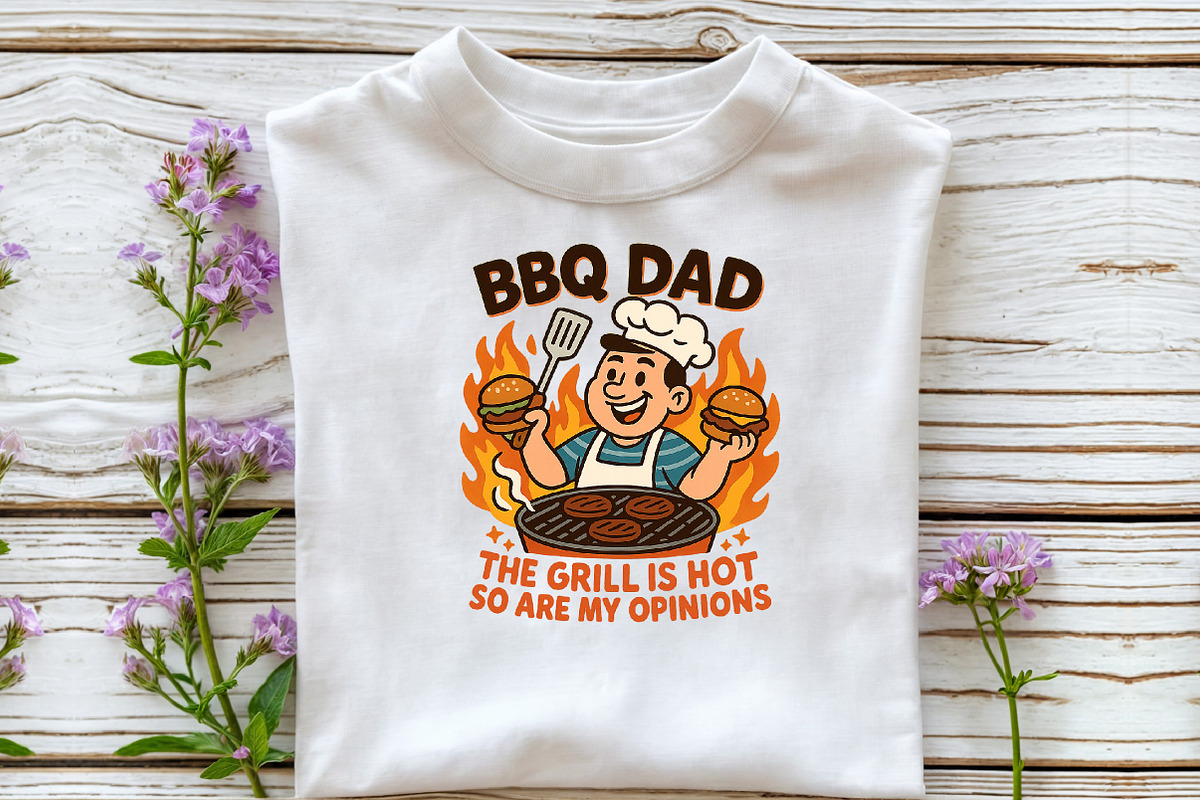 BBQ Dad Funny Fathers Day Sublimatio, an Illustration by DreamCafeArt (Photo 3 of 7)
