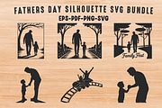 Father's Day SVG Silhouette Bundle, a Person Illustration by Gfx Expert Team (Thumbnail 1 of 3)