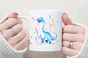 Watercolor Blue Dinosaur Birthday Cl, an Illustration by Sublimation Artist (Thumbnail 5 of 6)
