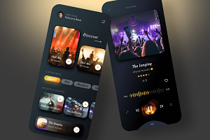 Music app design mobile app UI KIT