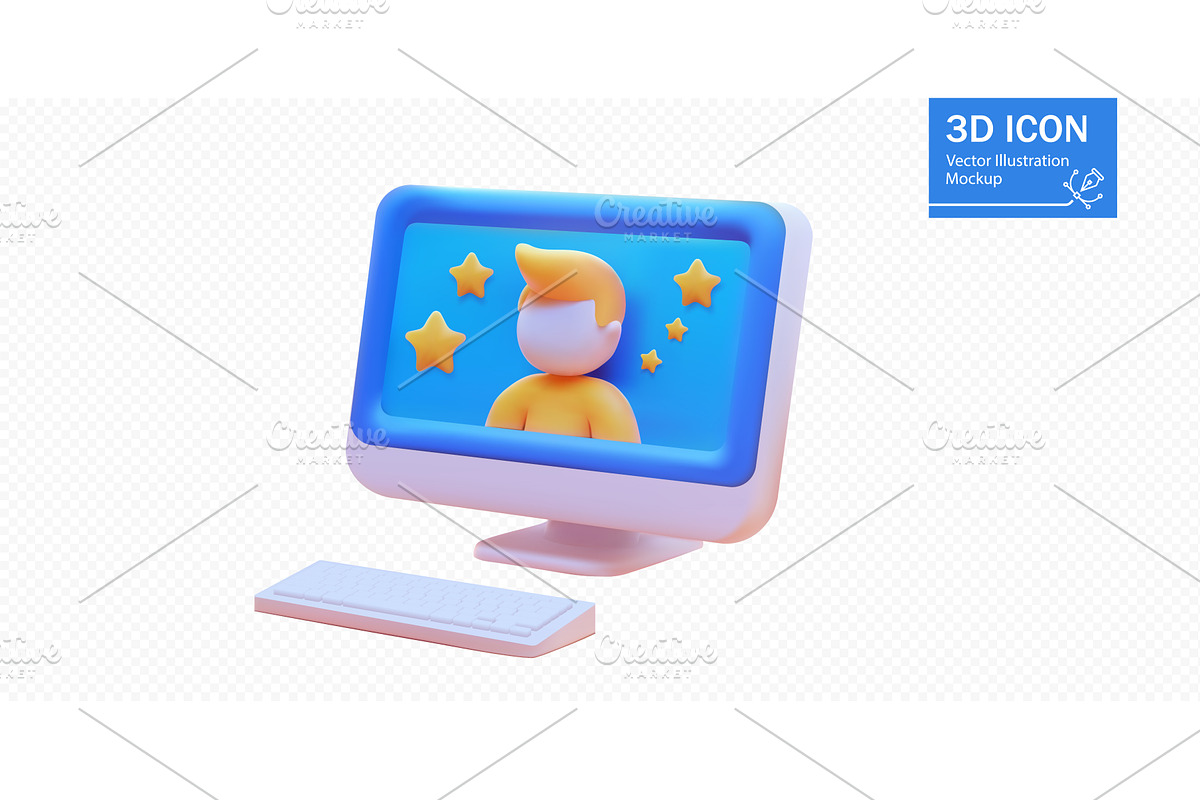 Colorful 3D computer mockup, a Technology Illustration by ZinetroN