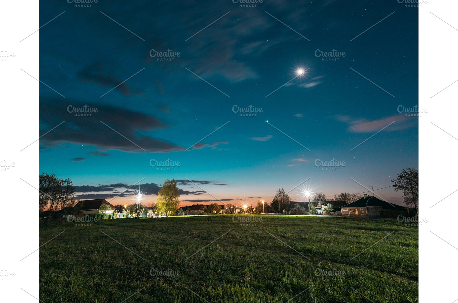 Night Sky Moon and Stars Rural, a Nature Photo by Our Amazing World