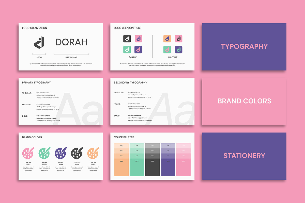 DORAH | Brand Guidelines Bundle, a Branding & Logo Template by Artisan Vibes (Photo 8 of 9)