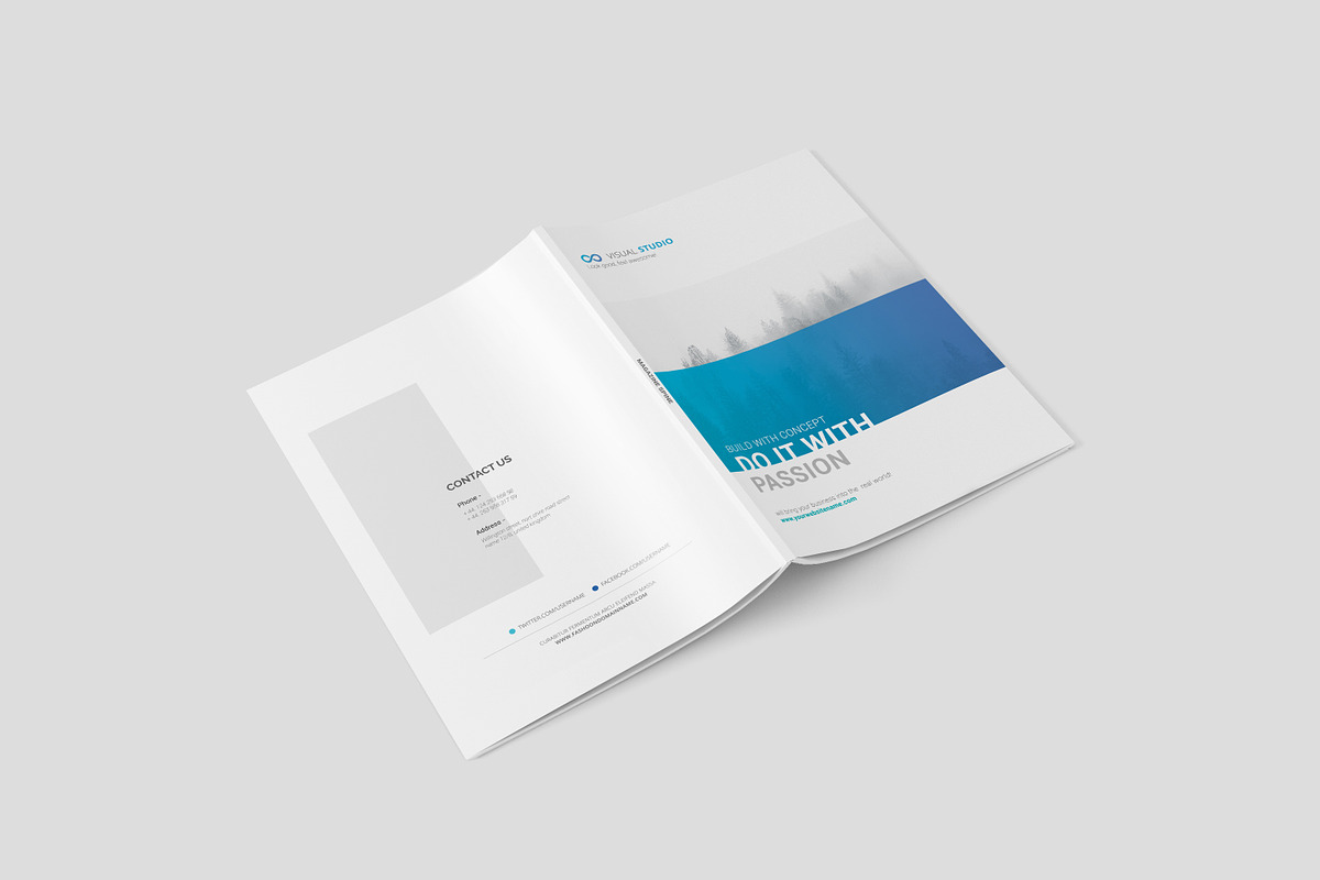 A4 Magazine / Brochure Mock-Up, a Books & Magazine Mockup by Toasin Studio