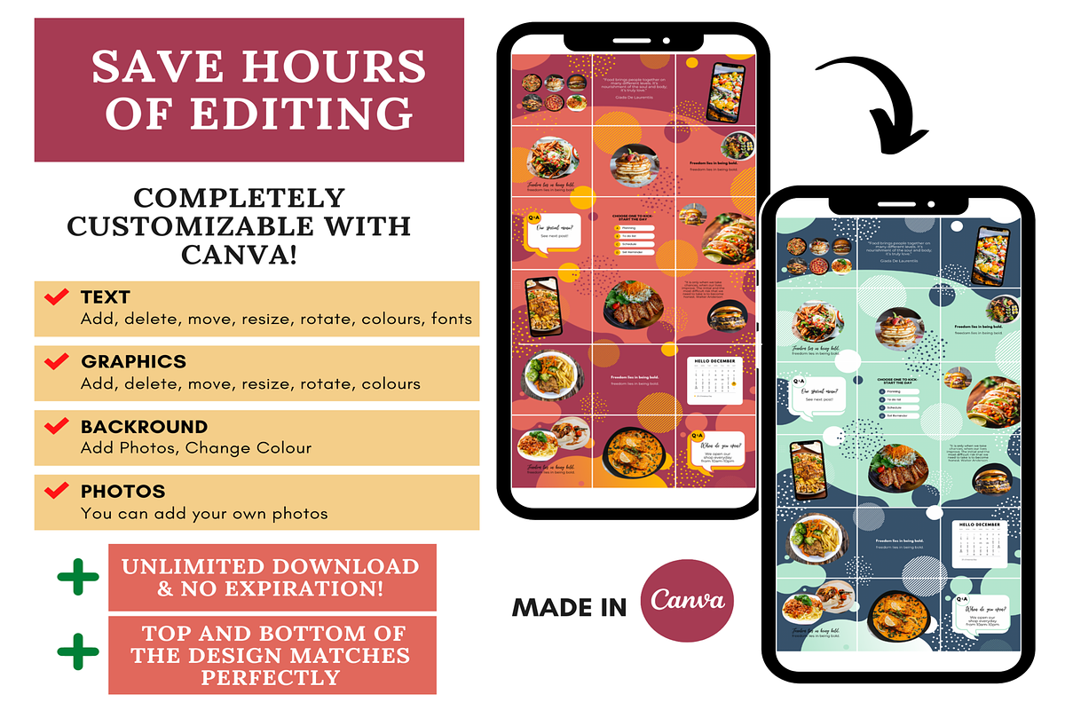 Red Food Instagram Puzzle Template, a Social Media Template by LushBury (Photo 4 of 5)